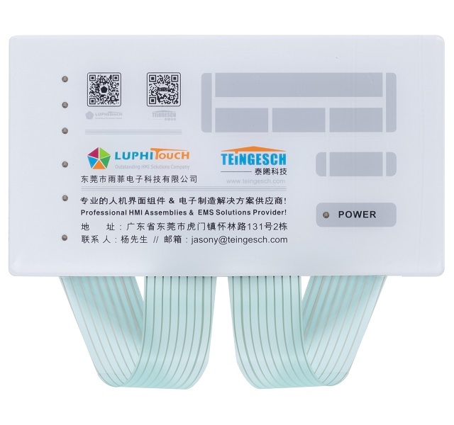 Contacts à membrane capacitifs de circuit de polyester IP67 imperméables 0